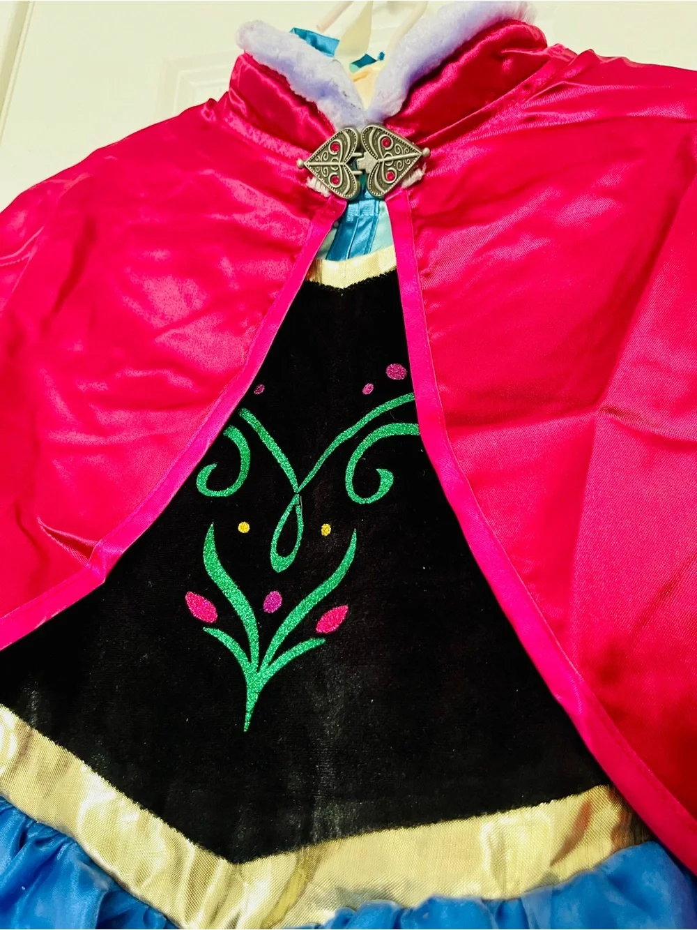 Disney Store Princess Costume Dress Anna Two Piece Cape & Dress Costume Set